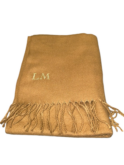 Personalised Initial Scarf Tan