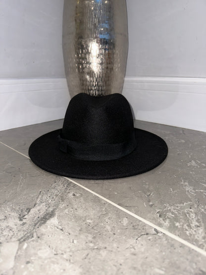 Black Felt Fedora Hat