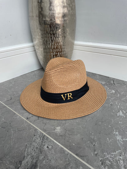 Personalised Straw Hat Tan