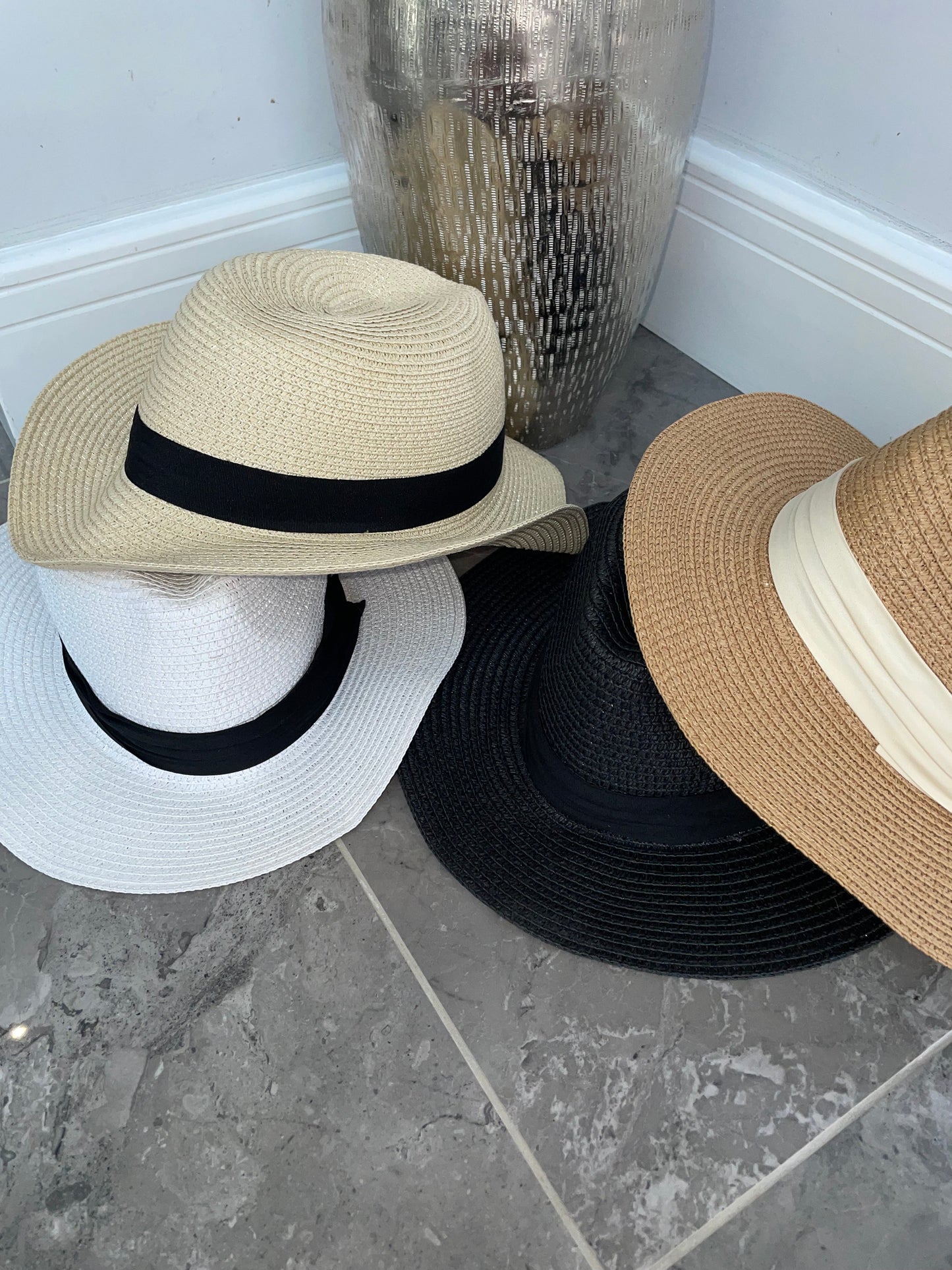 Personalised Straw Hat light beige